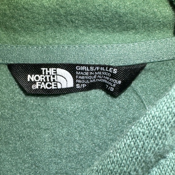 The North Face Girls Cropped Hoodie Green Small 7/8 Sweatshirt - Picture 5 of 5